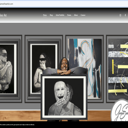 Screenshot image of James Sanders Fine Art website